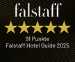 Falstaff 5 étoiles avec 91 points dans le guide hôtel 2025